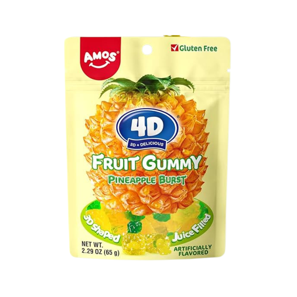 Amos 4D Fruit Gummy Pineapple - My American Shop