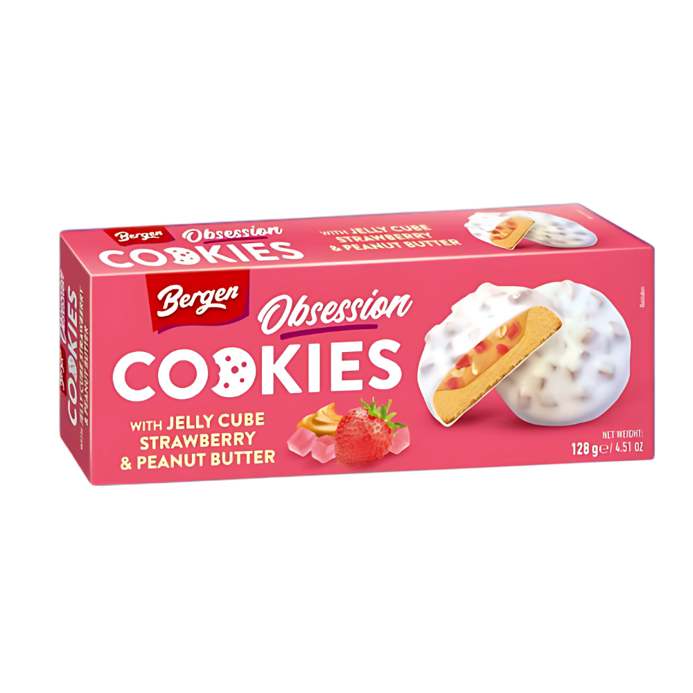 Bergen Cookies Jelly Cube Strawberry & Peanut Butter