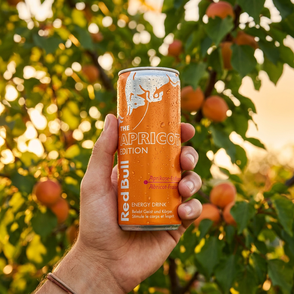 <tc>Red Bull</tc> Energiedrankje met abrikozensmaak & Aardbei