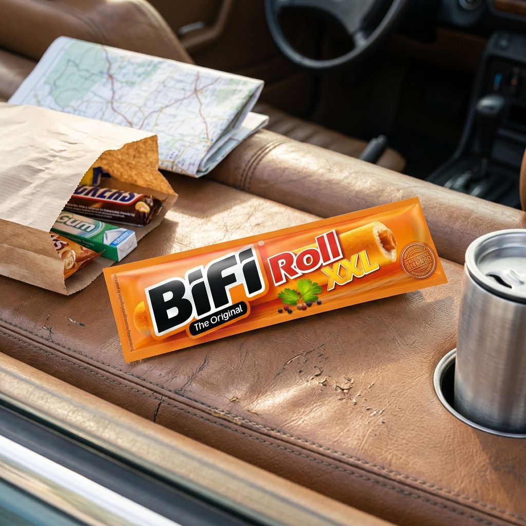 Bifi Original Roll XXL, saucisse fumée en pâte briochée format XXL, snack carné, disponible sur My American Shop