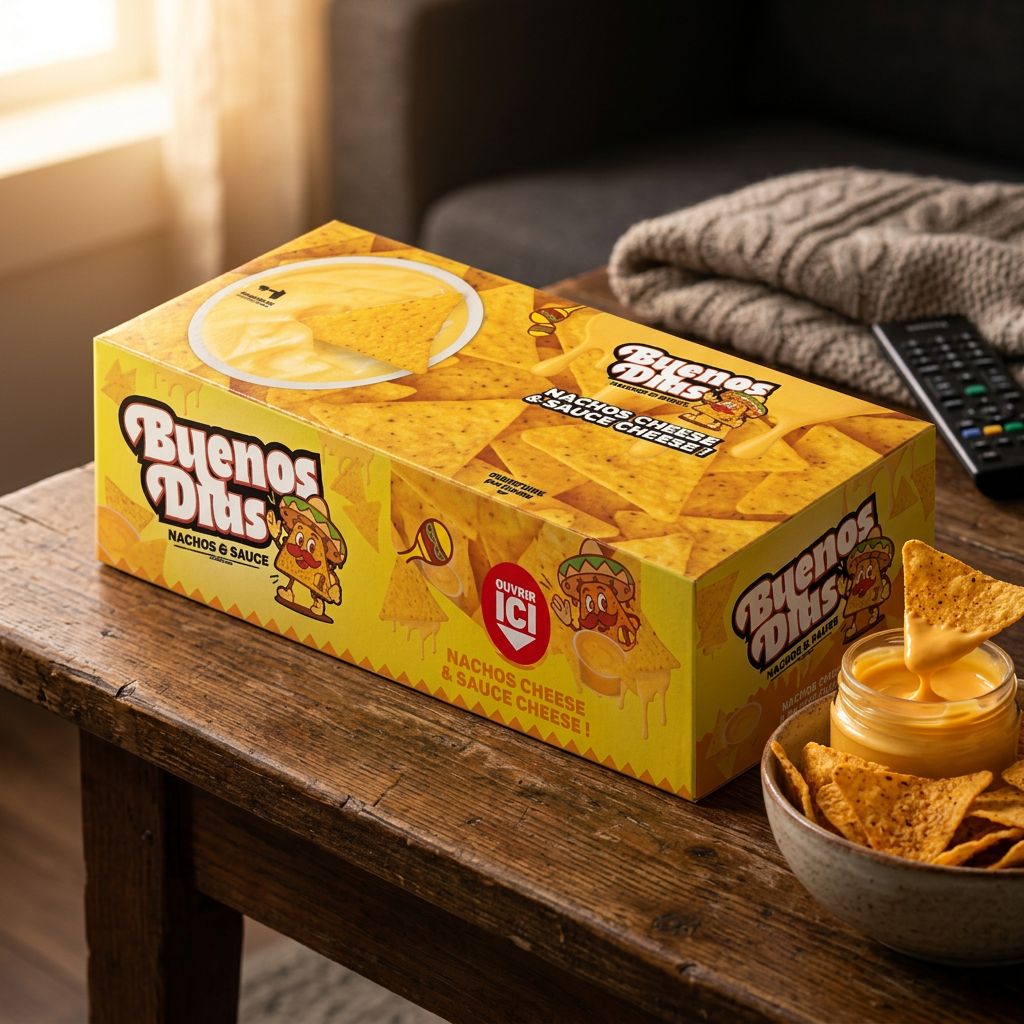 Buenos Dias Nachos Cheese & Sauce Cheese, pack snacking américain nachos fromage, disponible sur My American Shop