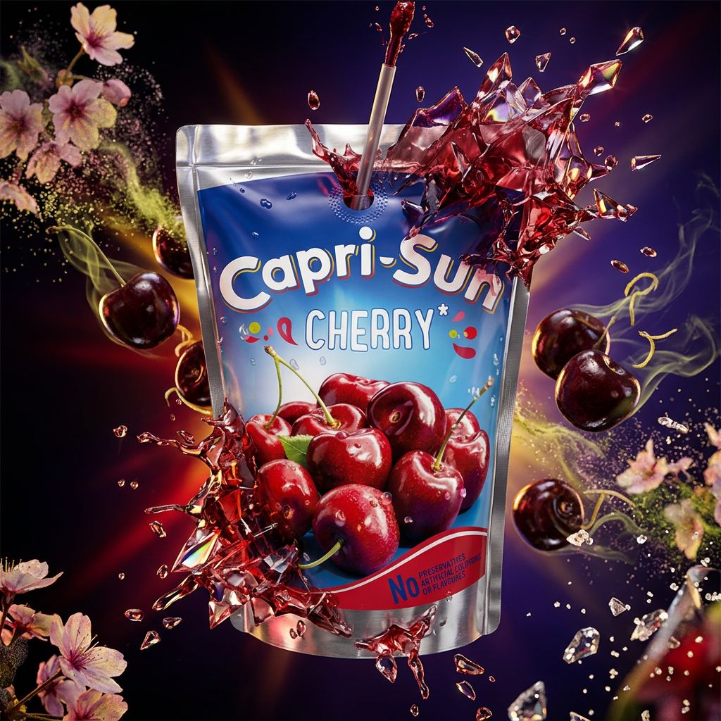 Capri Sun Cherry, poche souple saveur cerise importée des États-Unis, disponible sur My American Shop