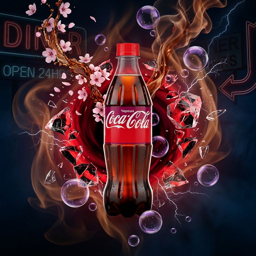 Coca-Cola Cherry en bouteille format US importé, soda américain saveur cerise, disponible sur My American Shop