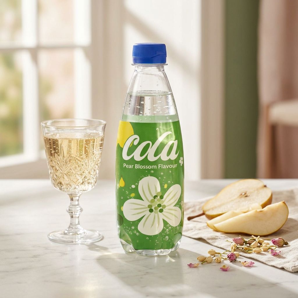 Cola Pear Flower, soda gazeux importé arôme poire et fleurs, boisson asiatique rare disponible sur My American Shop