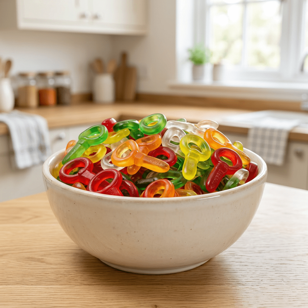 Bonbons Haribo Dummies Pick'n Mix présentés dans un bol | My American Shop