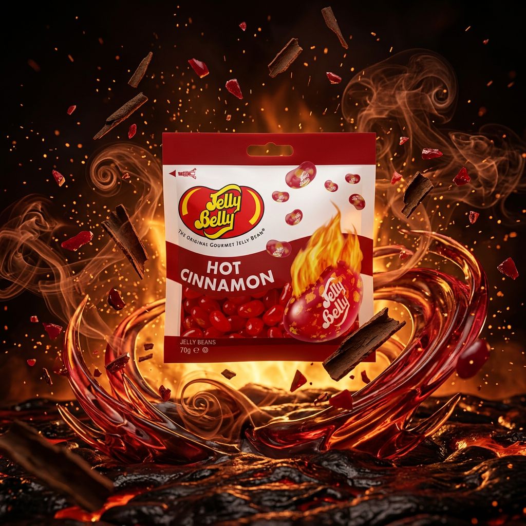 Jelly Belly Beans Hot Cinnamon, bonbons cannelle piquante importés des USA, disponible sur My American Shop