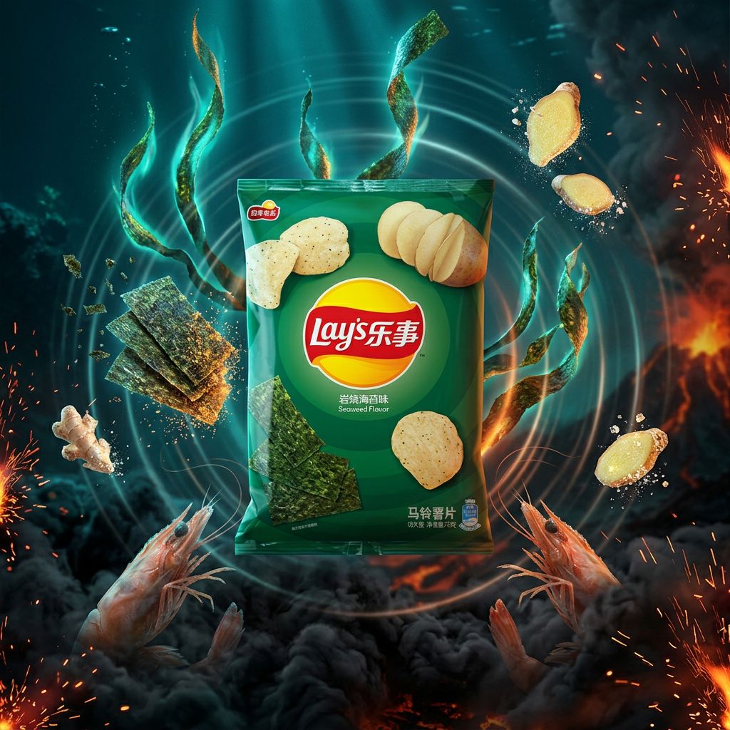 Lay's China Seaweed, chips saveur algues importées de Chine, format snacking, disponible sur My American Shop