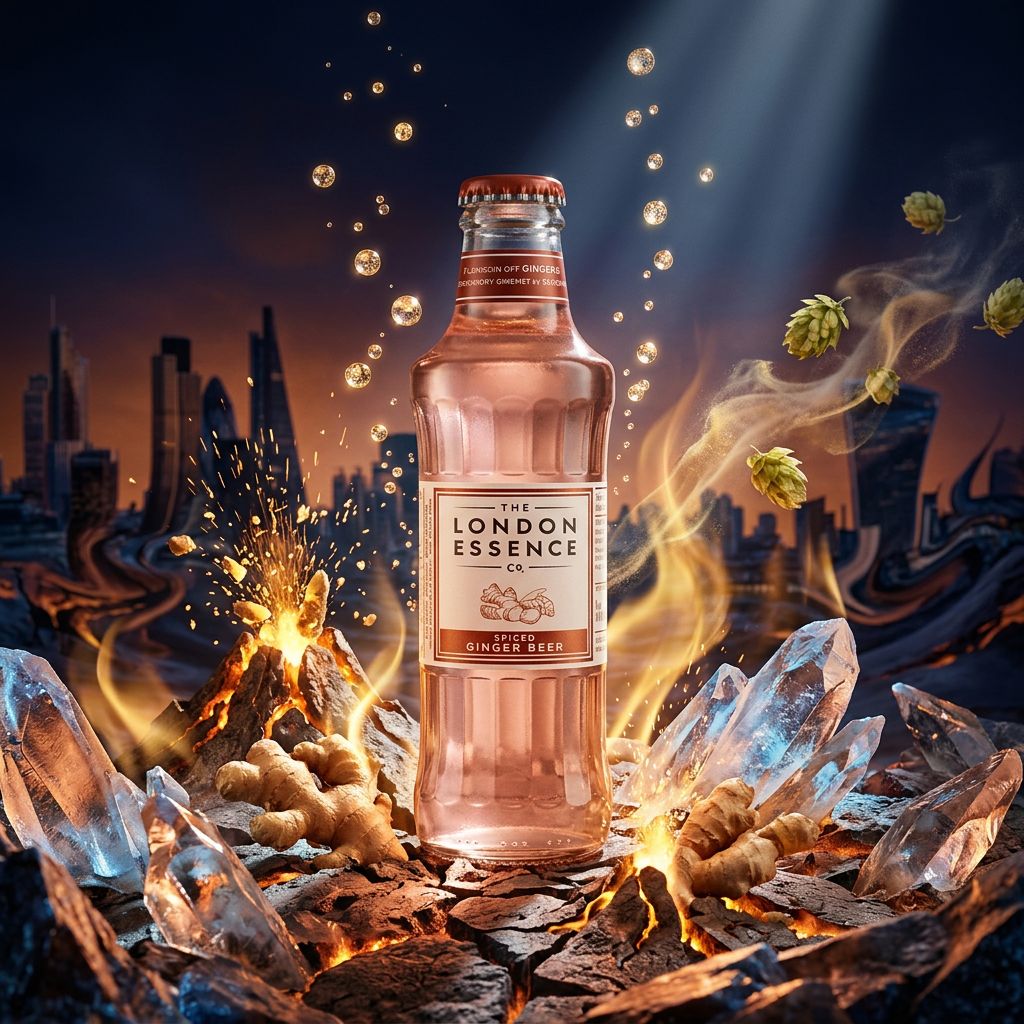 London Essence Ginger Beer premium artisanal 200ml, mixer au gingembre distillé origine Royaume-Uni, disponible sur My American Shop