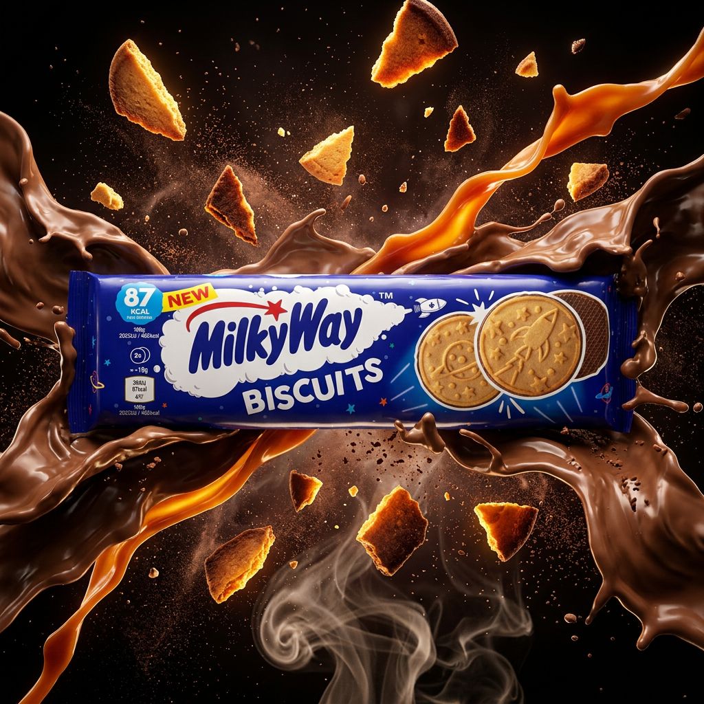 Milky Way Biscuits chocolat au lait caramel format snack importé, disponible sur My American Shop