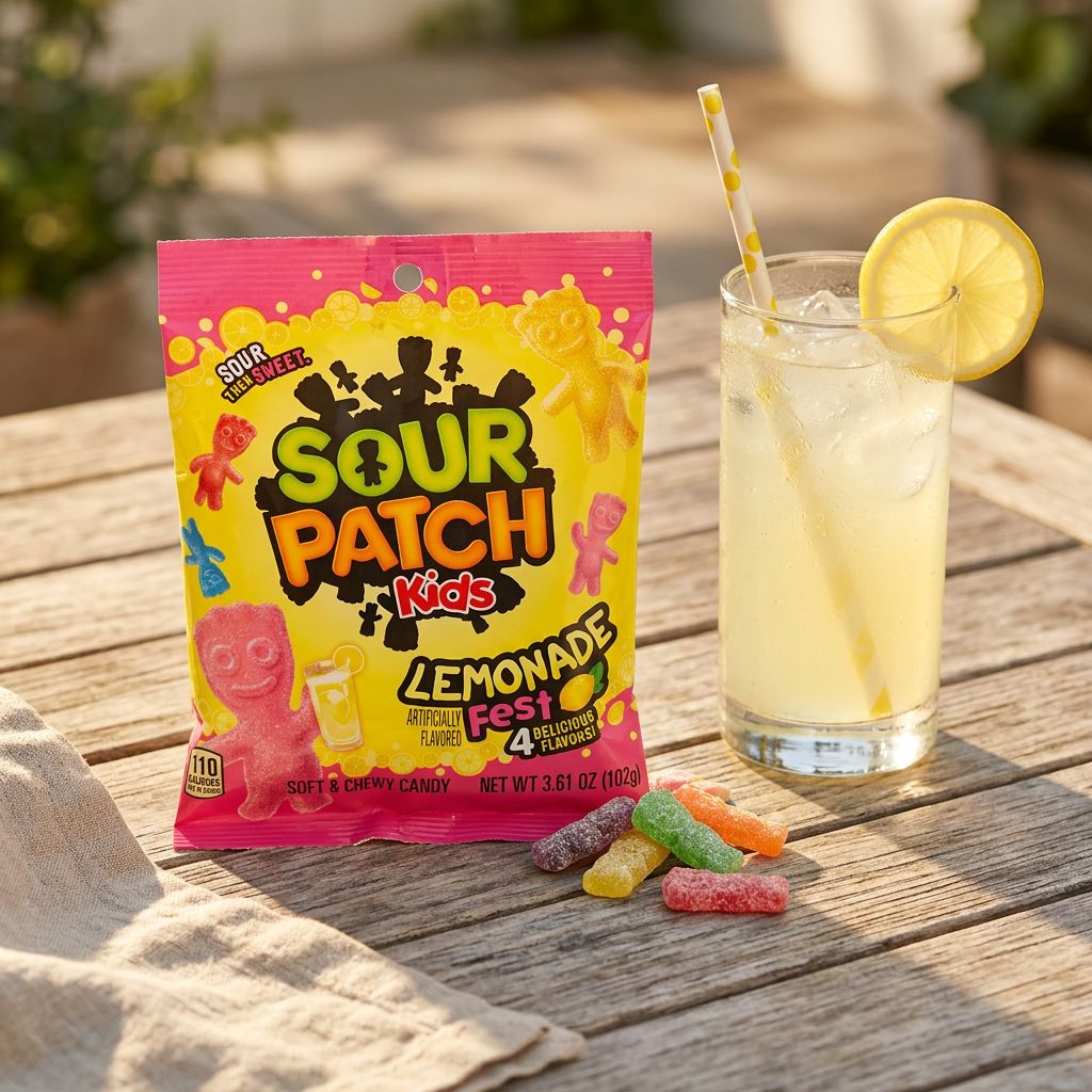 Sour Patch Kids Lemonade, bonbons aigres-sucrés saveur citron importés des USA, disponible sur My American Shop