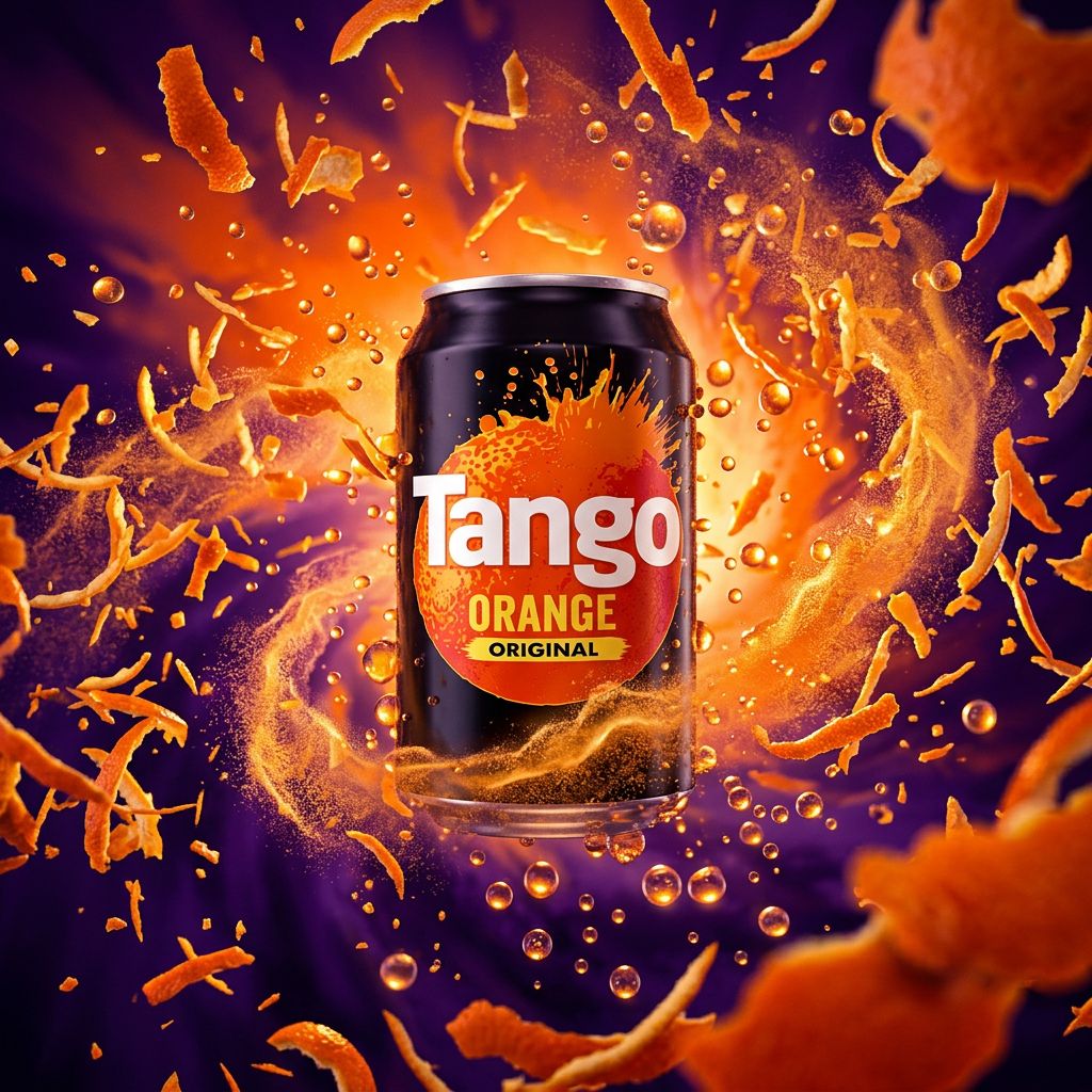 Tango Orange, soda pétillant britannique saveur orange en canette, disponible sur My American Shop