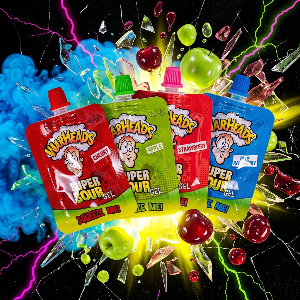 Warheads Super Sour Gel en tube, bonbon acide américain arôme aléatoire, disponible sur My American Shop