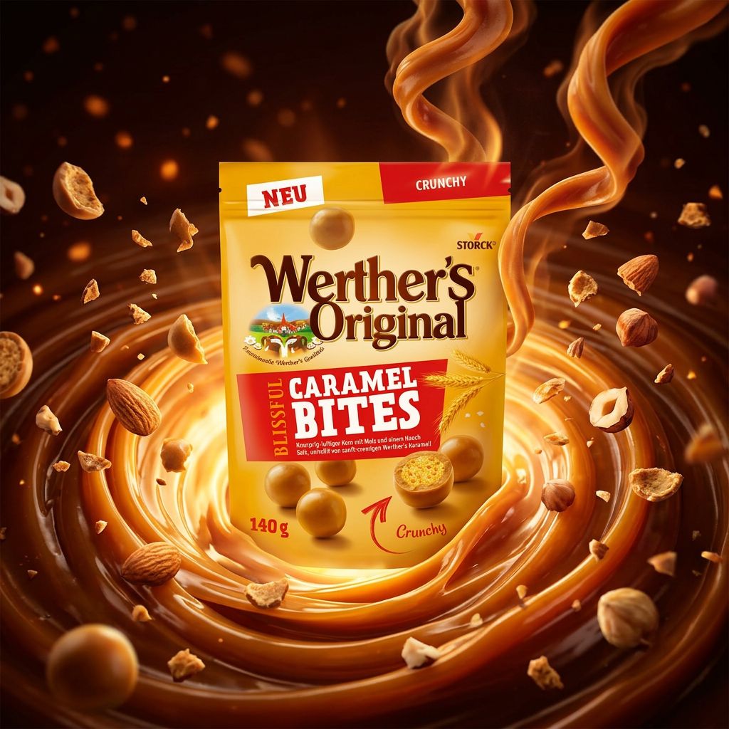 Werther's Original Blissful Caramel Bites Crunchy, bouchées caramel croustillantes importées des USA, disponible sur My American Shop
