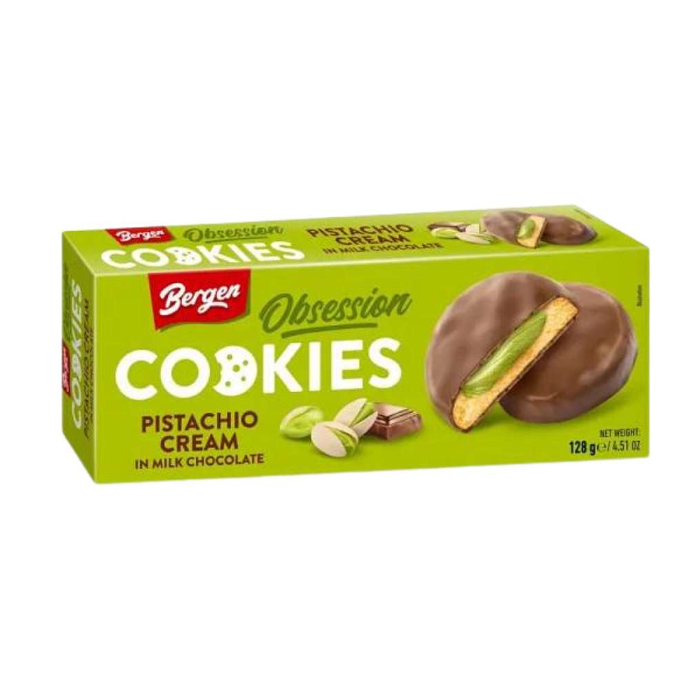 Bergen Pistachio Cream Milk Chocolate Cookie - My American Shop