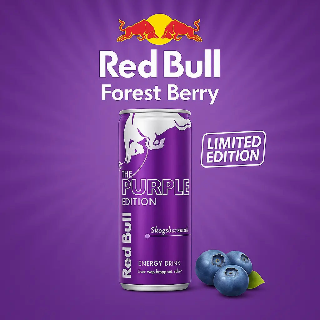 Image of the new Red Bull Purple Edition can