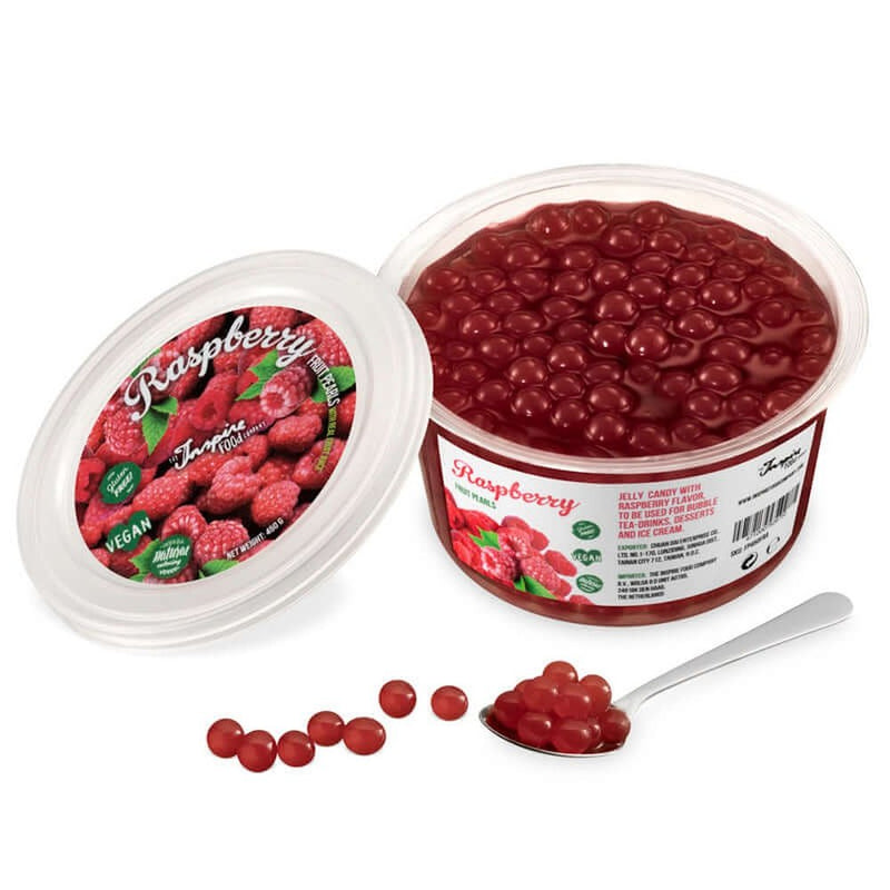 Bubble Tea Popping Fruit Pearls Raspberry - My American Shop