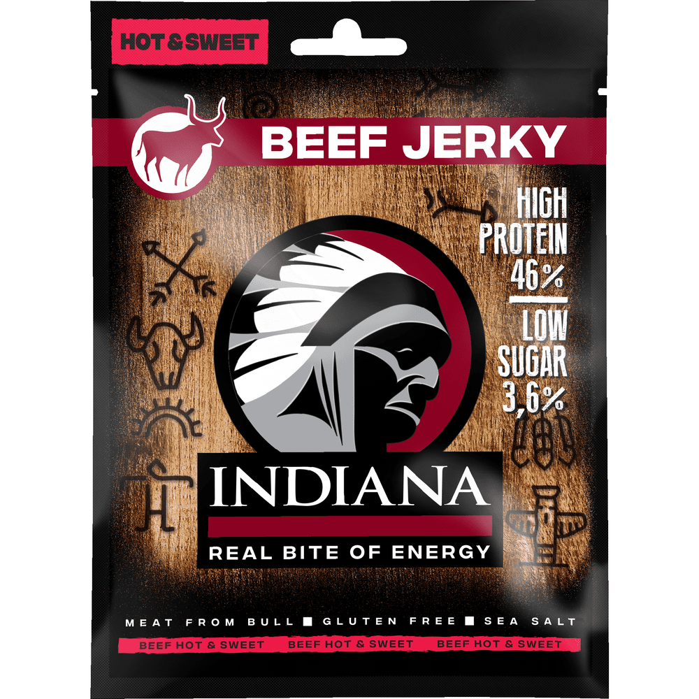 INDIANA JERKY BEEF HOT & SWEET - My American Shop