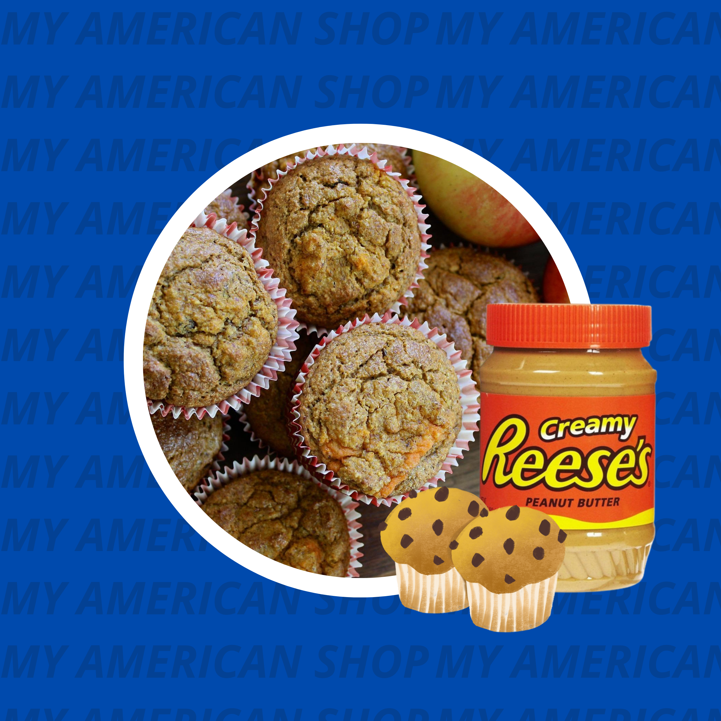 Muffin beurre de cacahuète - My American Shop