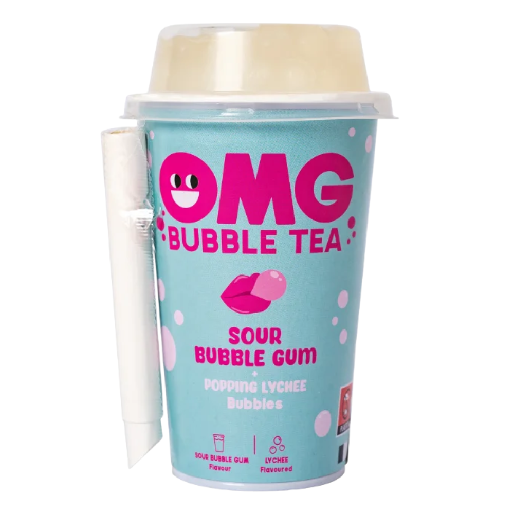 OMG Bubble Tea Sour Bubble Gum Lychee