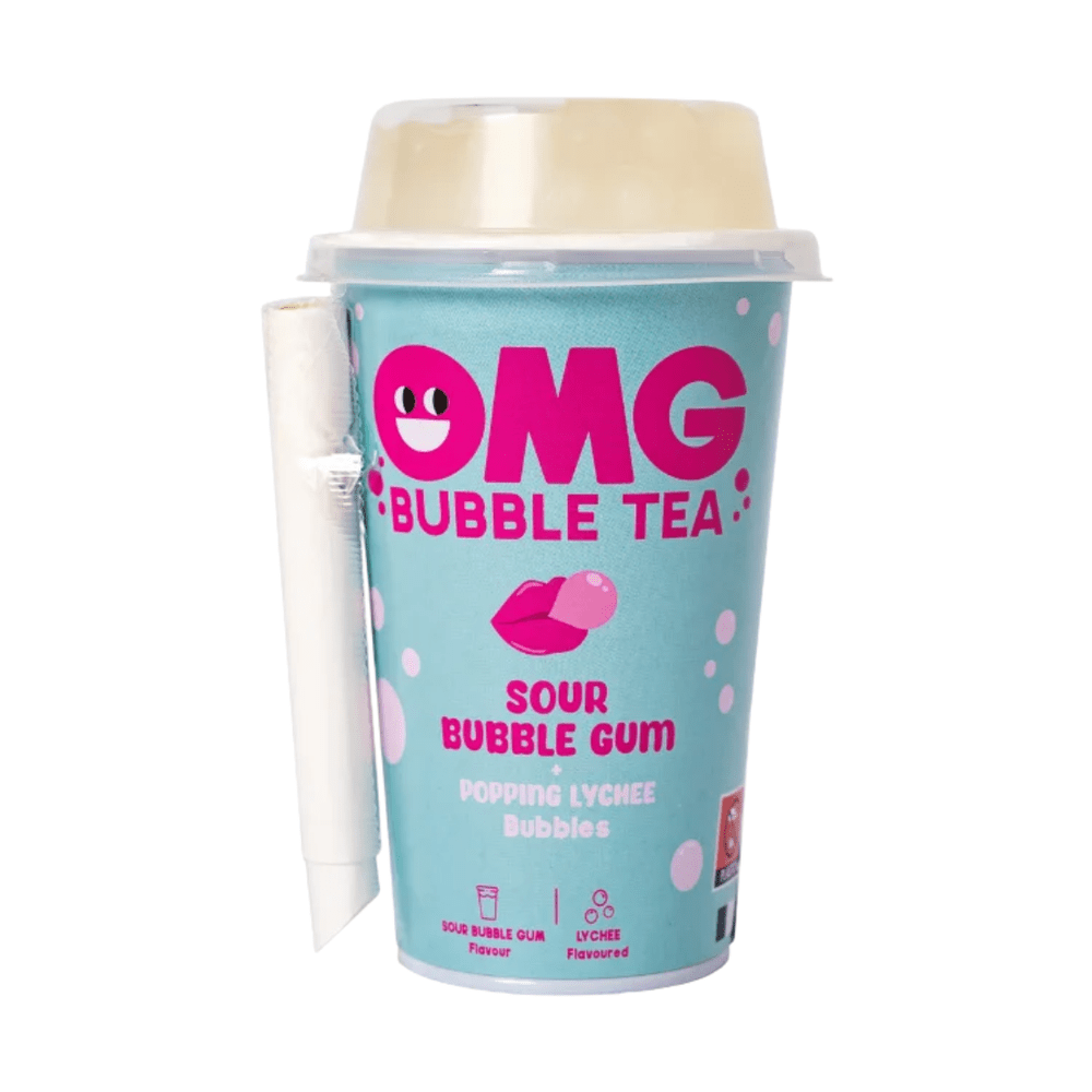 OMG Bubble Tea Sour Bubble Gum Lychee - My American Shop