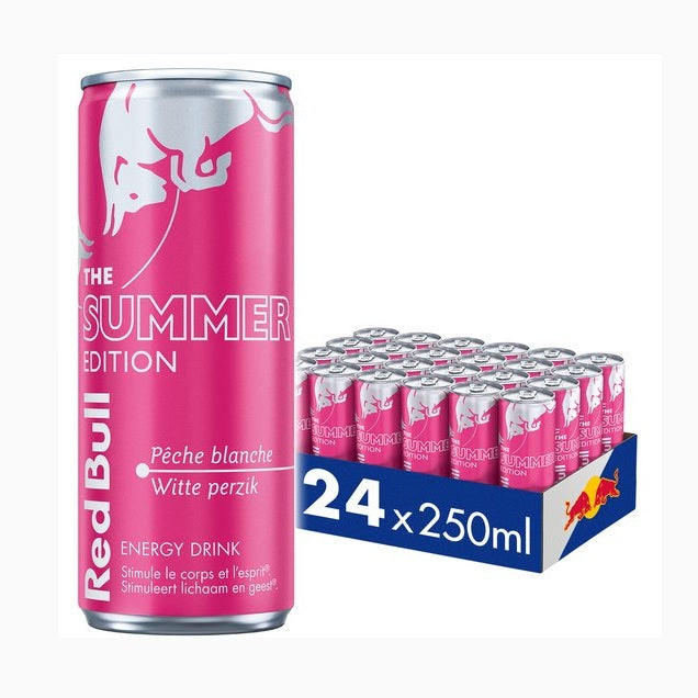 Pack Red Bull Energy Drink The Summer Edition White Peach (24 unités) - My American Shop