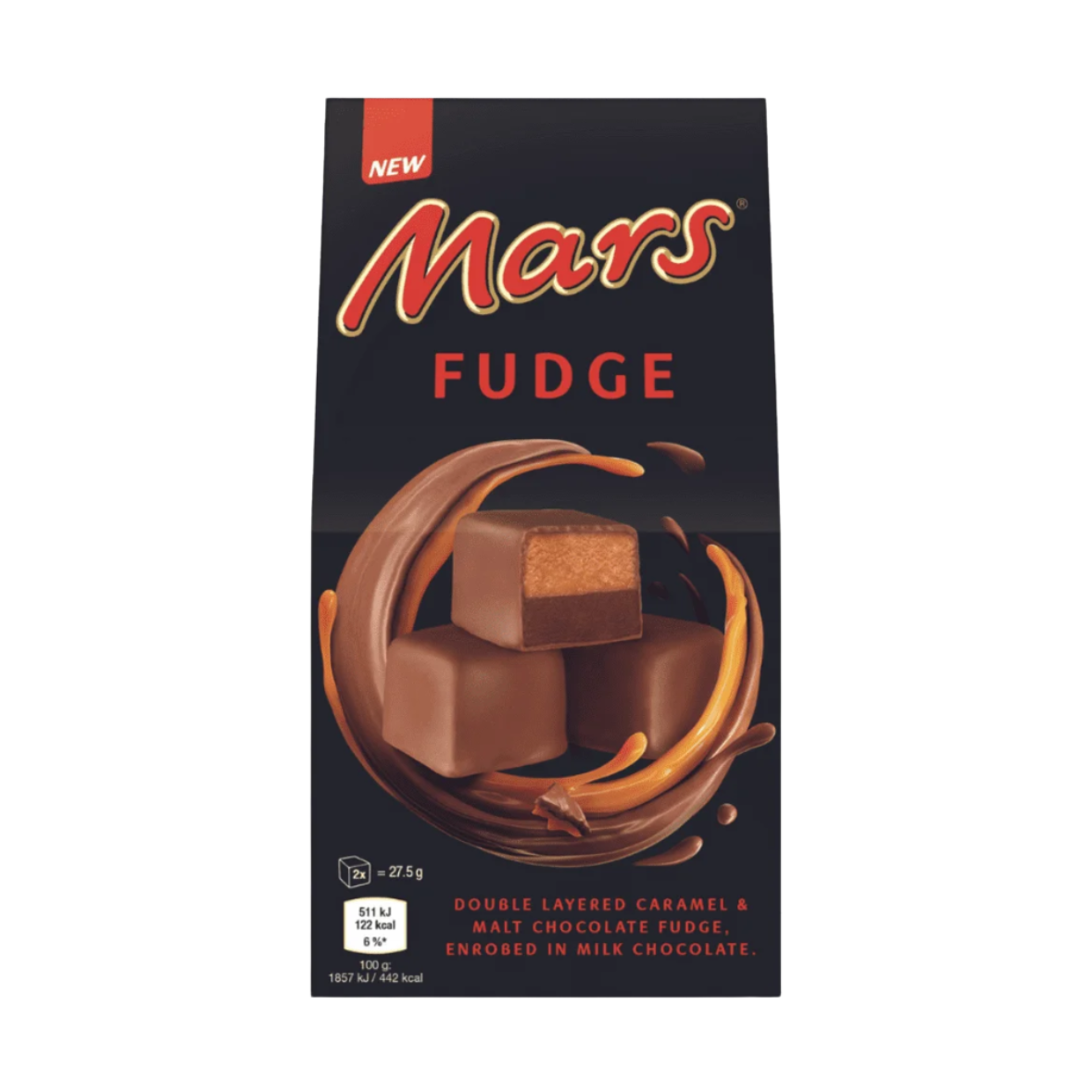 Mars Fudge Double Layered Caramel Malt Milk Chocolate - My American Shop