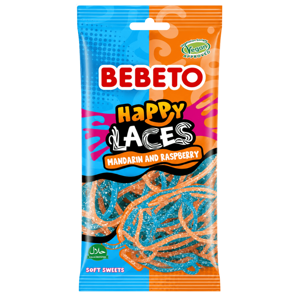 Bebeto Happy Laces Mandarijn & Framboos