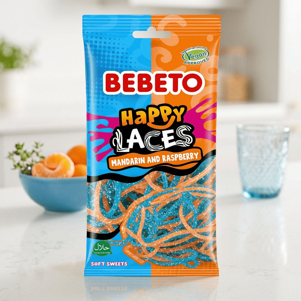 Bebeto Happy Laces Mandarin & Raspberry