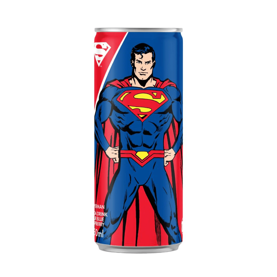 Superman frisdrankzure blauwe framboos