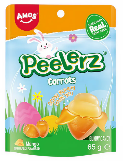 Candy Amos Peelerz Gummy Carrots Easter - My American Shop