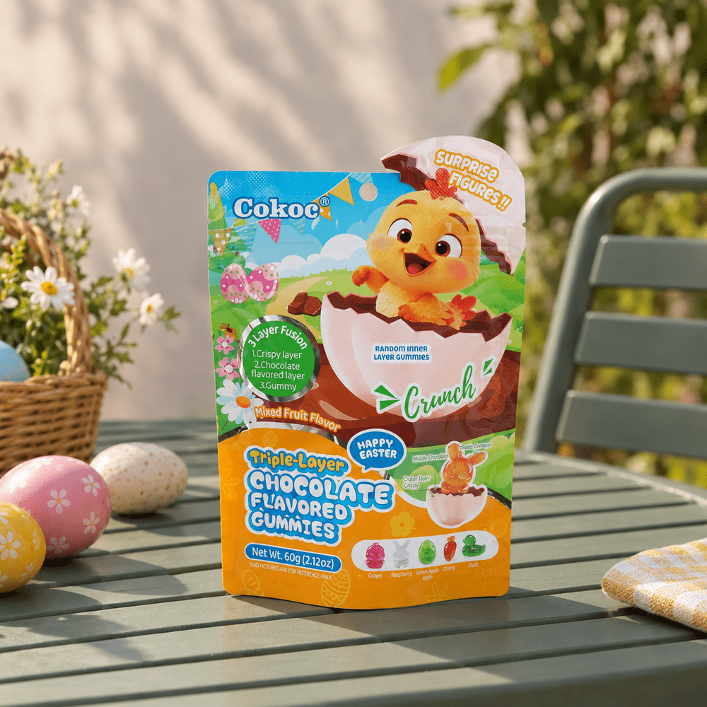 Cokoc Easter Triple-Layer Mixed Fruit Flavored Gummies