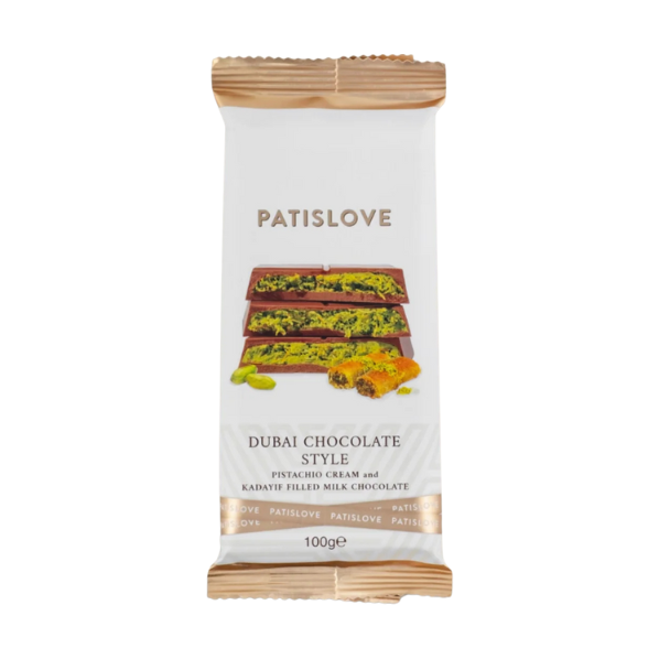 Patislove Dubai Milk Chocolate Pistachio & Kadayif - My American Shop