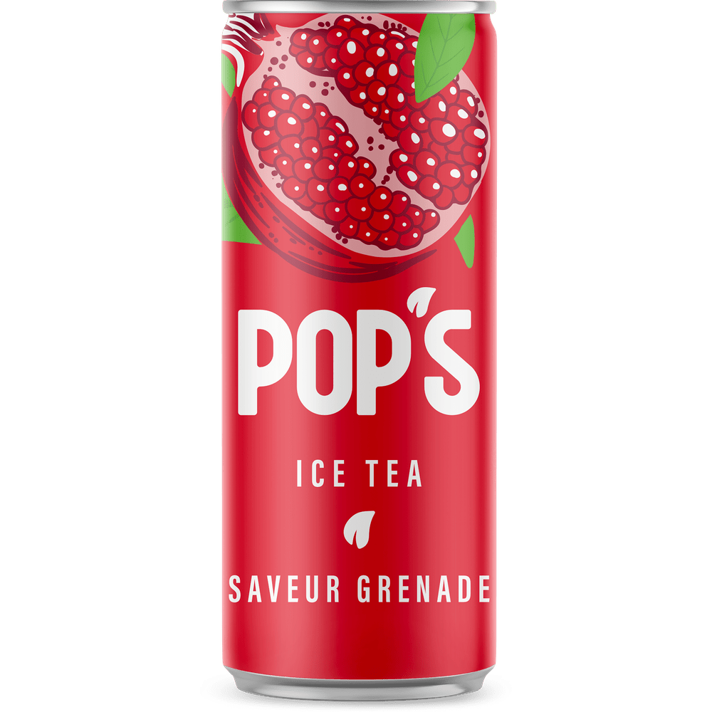 Pop's Ice Tea Pomegranate Can