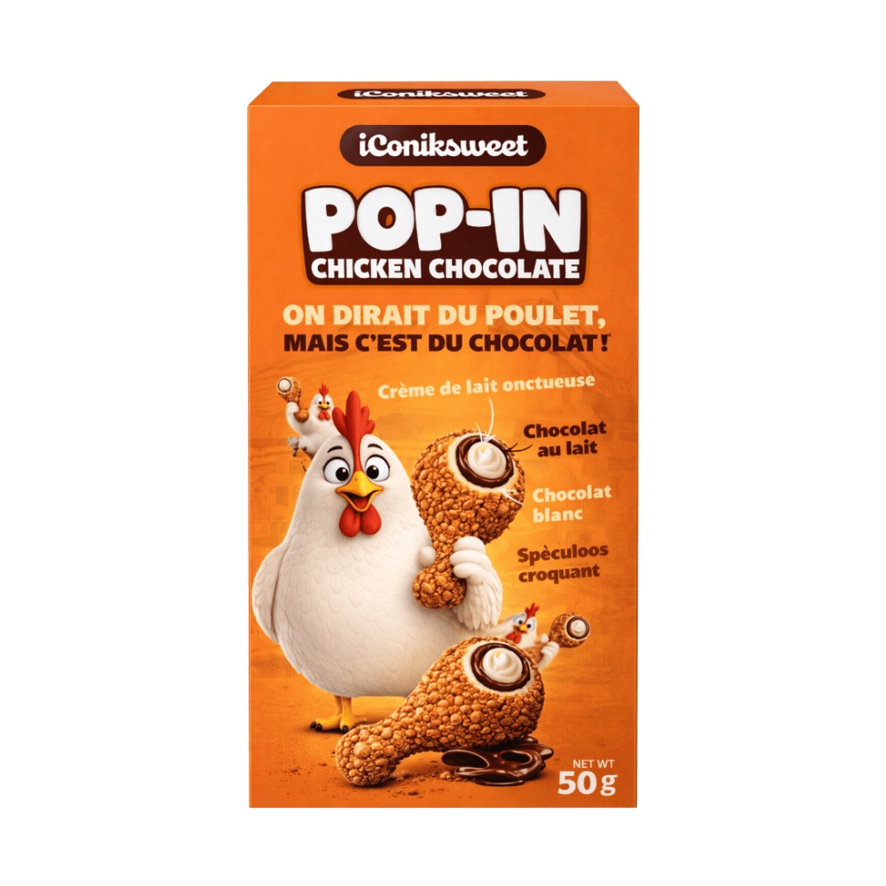 Iconische zoete pop-in kipchocolade