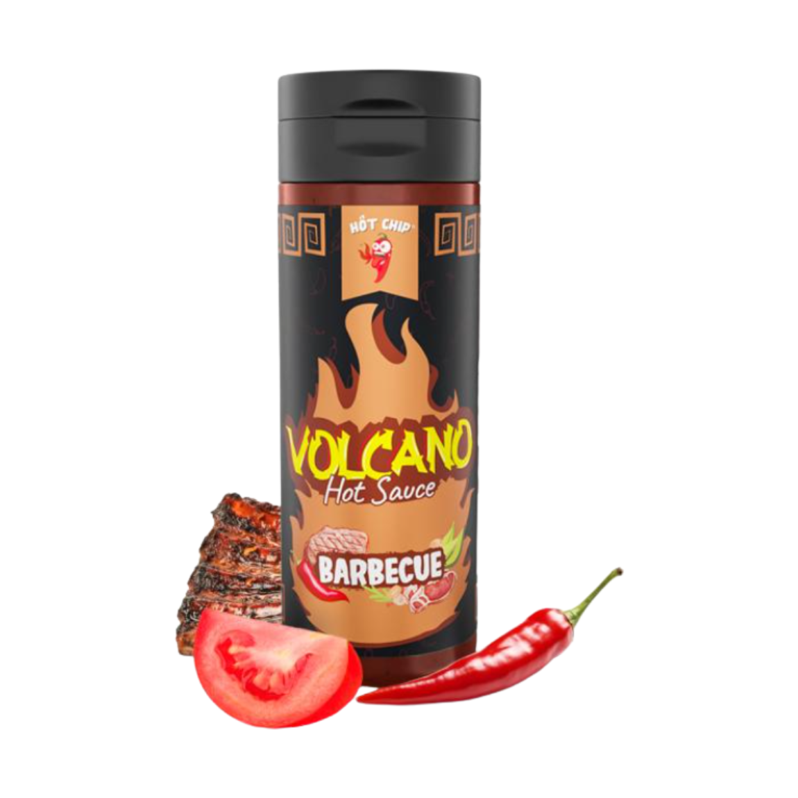 Hot Chip Volcano Hot Sauce Barbecue - My American Shop