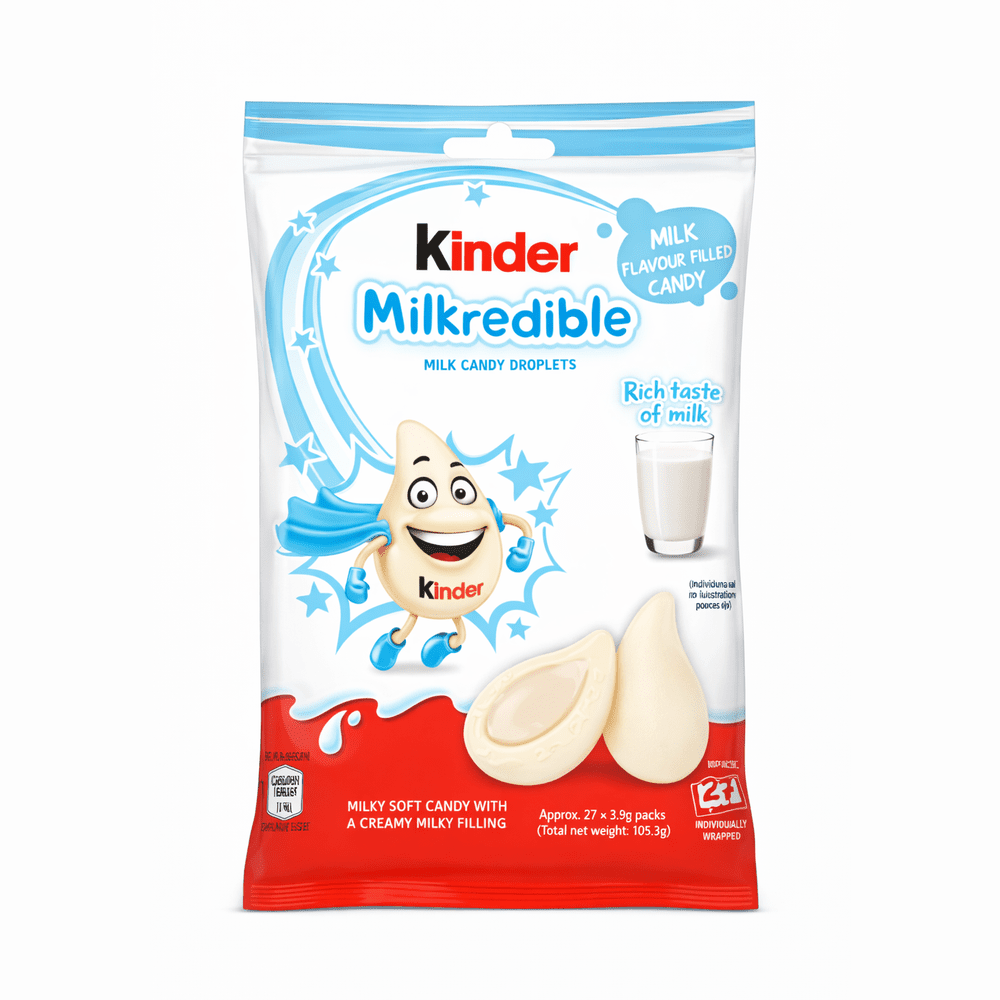 Kinder Milkedrible Milk Flavor 47g : bonbons lait chocolat exclusivité asiatique - Kinder