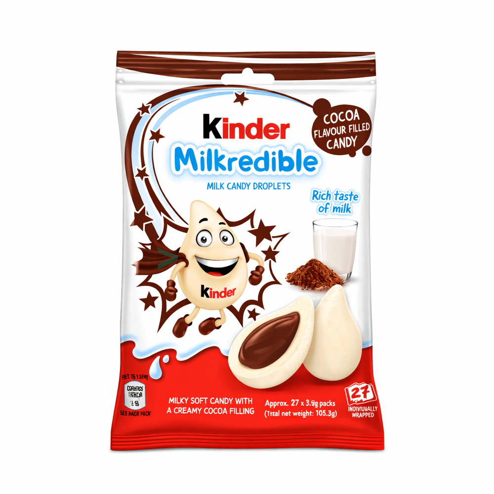 Kinder Milkredible Cocoa Flavor 47g : bonbons fondants chocolat cacao exclusivité asiatique - Kinder