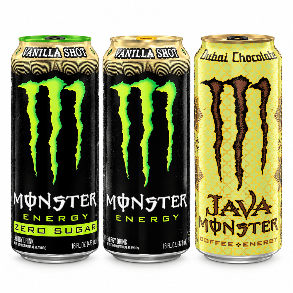 Monster Discovery Bundle – Vanilla Shot & Dubai Chocolate pack 3
