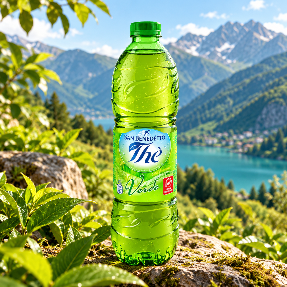 San Benedetto-fles met groene thee