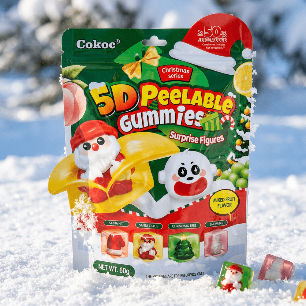Cokoc Christmas 5D Peelable Gummies Mixed Fruit Flavor