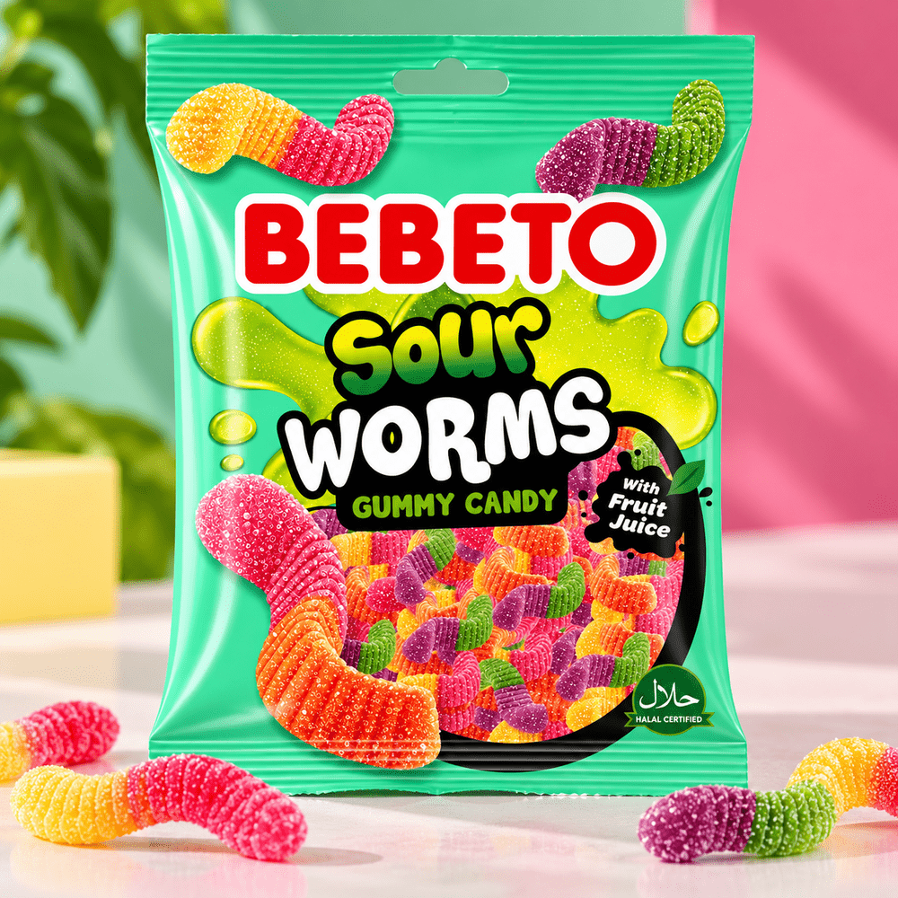 Bebeto Jelly Sour Worms