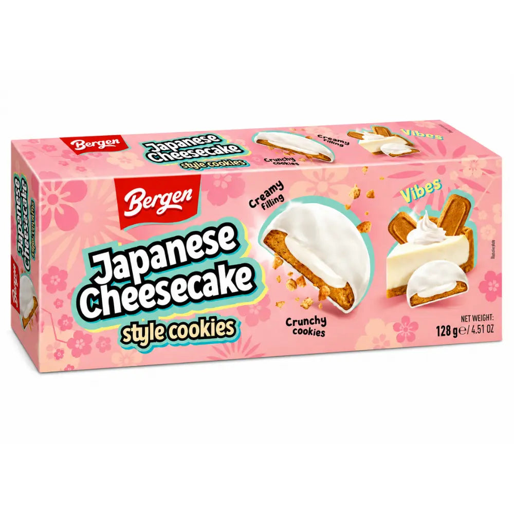 Bergen Japanese Cheesecake Style Cookies biscuits fourrés cheesecake 128 g