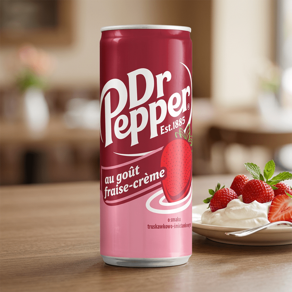 Dr Pepper Slim Can Aardbeien & Crème