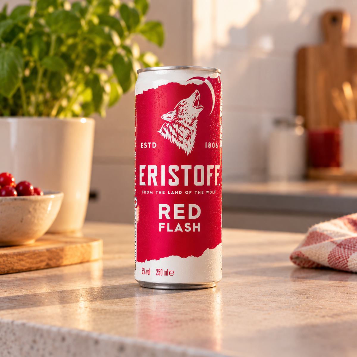 Eristoff Red Flash Vodka & Soda with Sloe Berry Juice 5% Alcohol