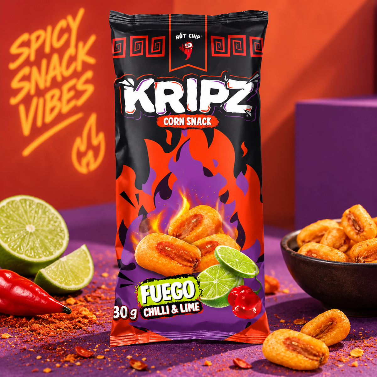 Hot Chip Kripz Fuego Chili & Lime