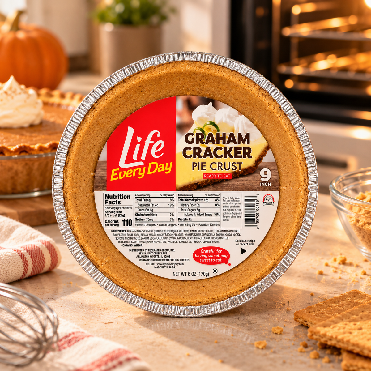 Life Every Day Graham Cracker Pie Crust