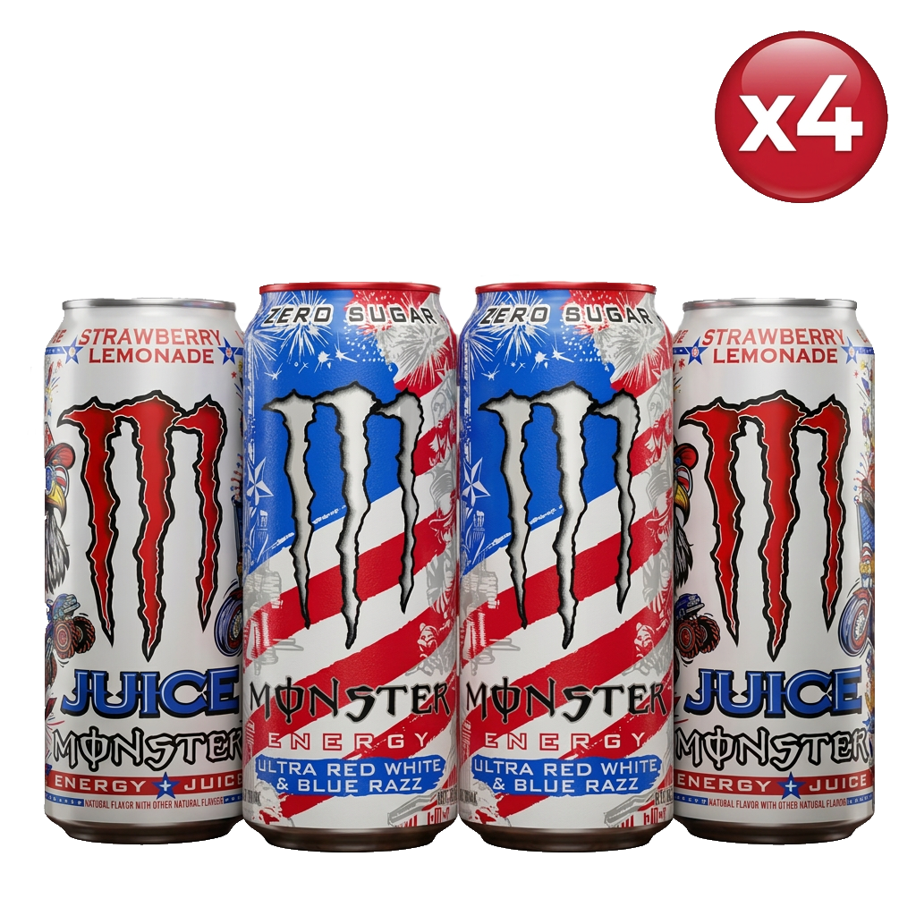 Monster Energy USA Pack de 4