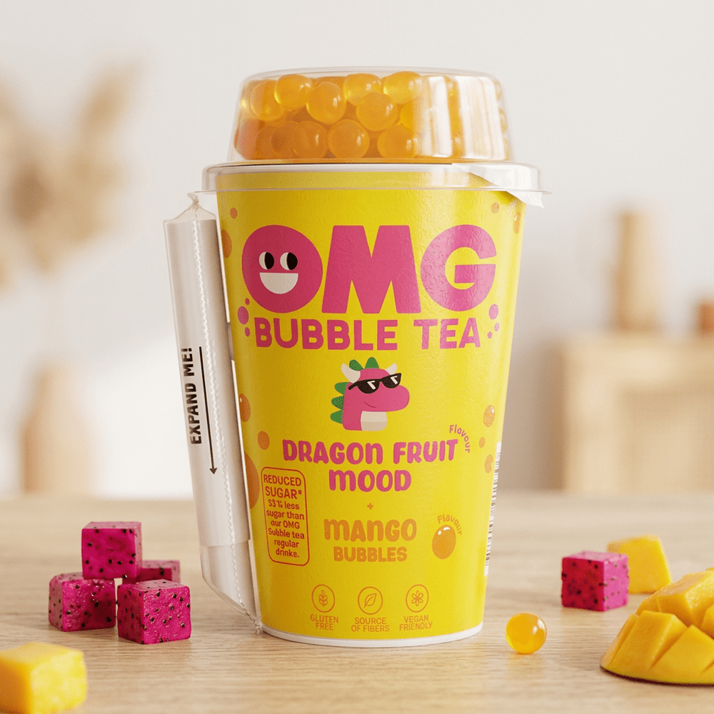 OMG Bubble Tea Drakenfruit Mango
