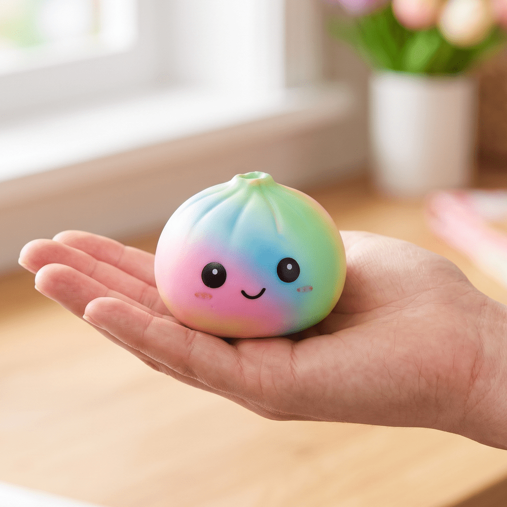 Squishy Bun Toy Rainbow S