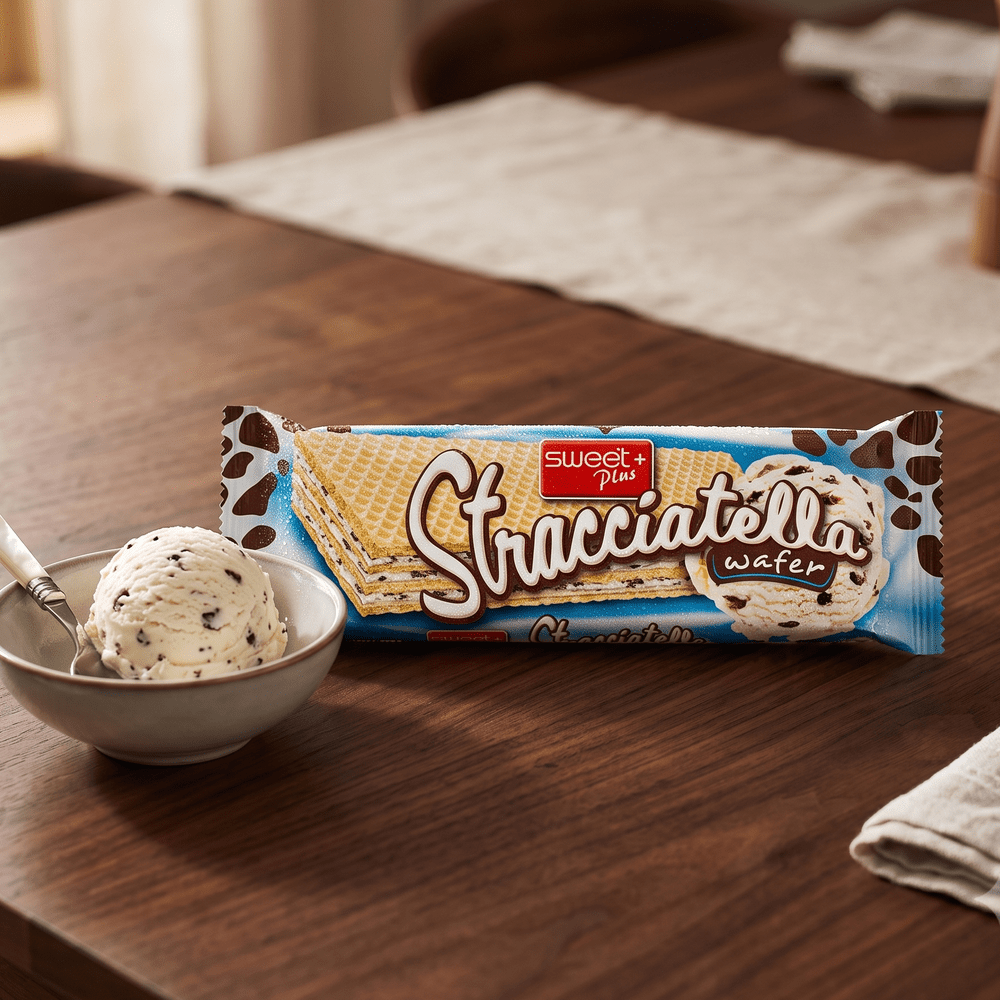 Sweet Plus Stracciatella Wafelmelkroom en pure chocoladestukjes